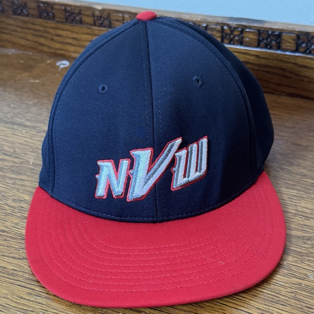 Rawlings PTS20 NWU Baseball Hat Cap Black Red Fitted SM-MD Pulse Stretch Fit